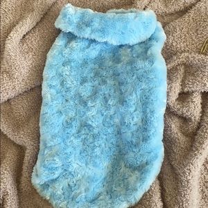 Charming designer faux mink fur dog coat